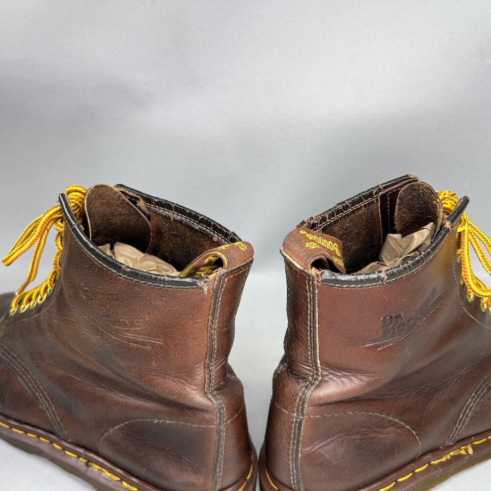 Dr. Martens 1460 Ben Boots Men's Size 10 Brown Leather Made In England Lace Vtg - Picture 9 of 16